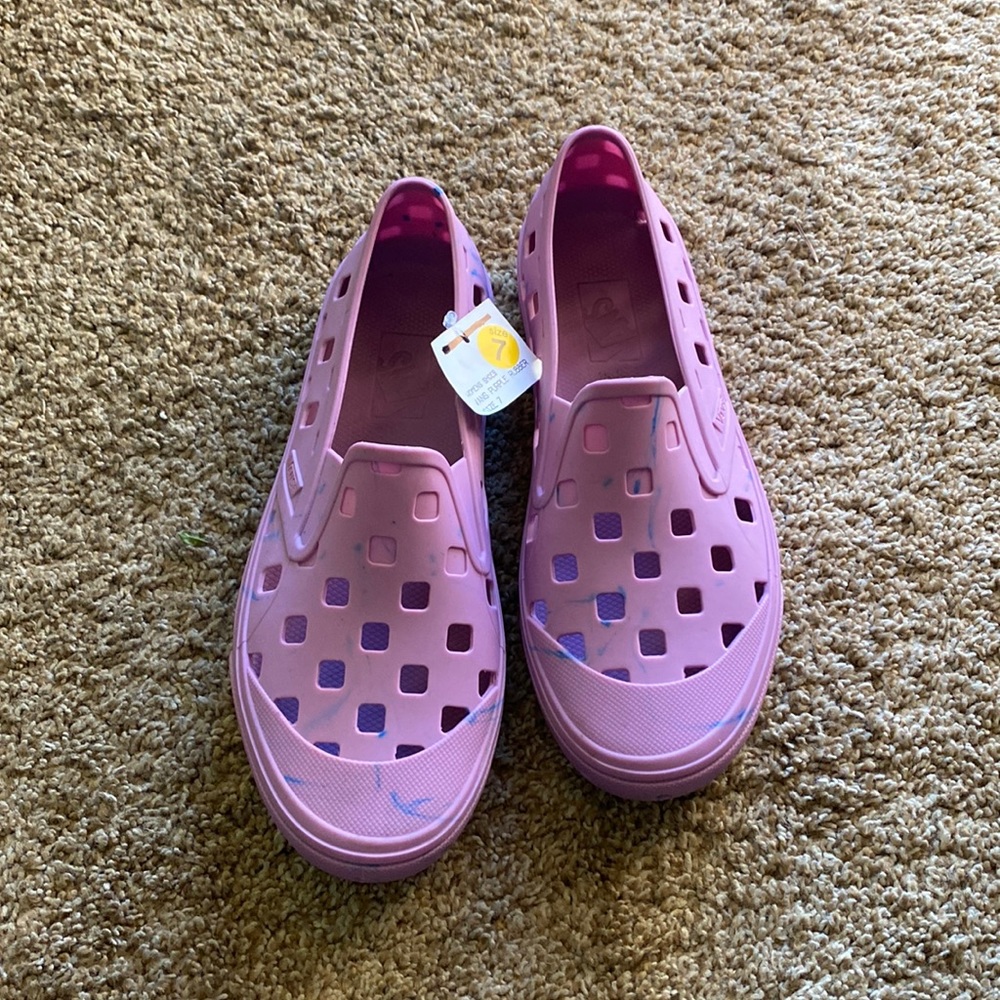 Vans | EUC Purple Marble Rubber Slip-Ons TRK